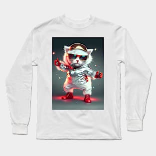 Cute Cosmic Cat - Anime Art design Long Sleeve T-Shirt